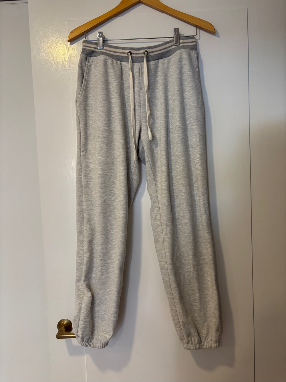 Light Gray Drawstring Jogger Pants